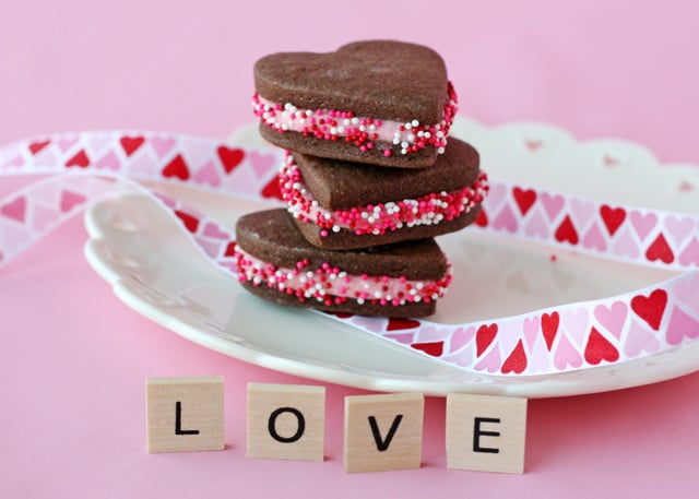 Chocolate Heart Sandwich Cookies - glorioustreats.com