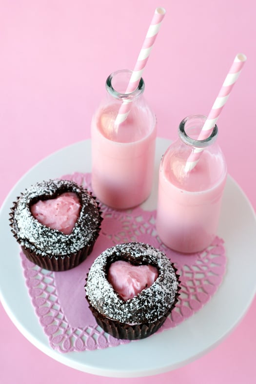 Heart Cut-out Cupcakes - glorioustreats.com