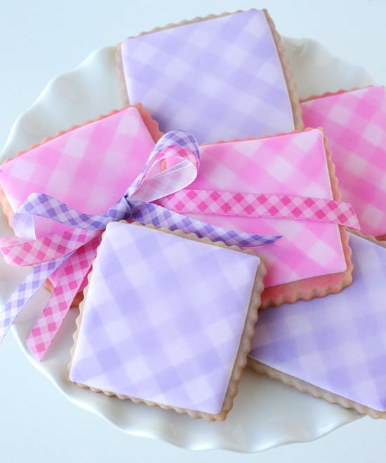 Gingham Cookies - glorioustreats.com