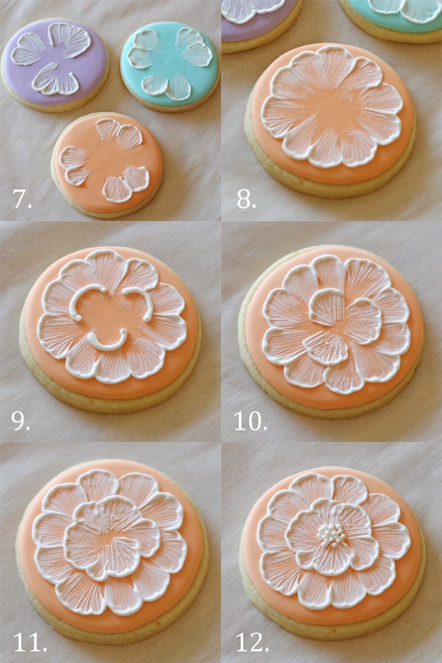 How to do brush embroidery on cookies - glorioustreats.com