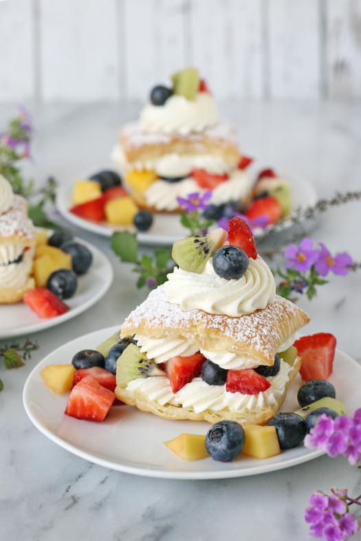  Lemon Cream Puffs with Fresh Fruit - GloriousTreats.com