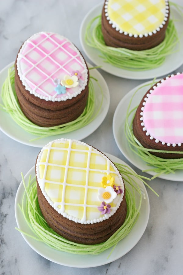 Easter Egg Cookie Boxes - Such a beautiful and creative idea!  via GloriousTreats.com