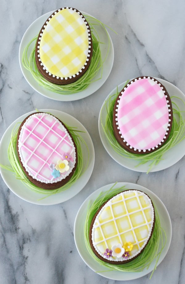 Easter Egg Cookie Boxes - Such a beautiful and creative idea!  via GloriousTreats.com