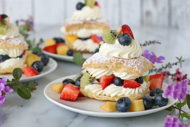 Fresh Fruit Cream Puffs - via GloriousTreats.com