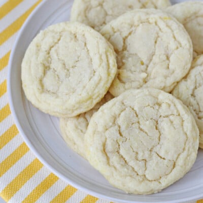 Chewy Lemon Sugar Cookies - via GloriousTreats.com