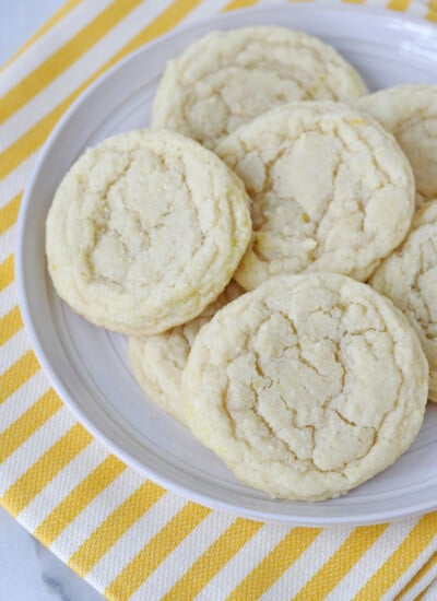 Chewy Lemon Sugar Cookies - via GloriousTreats.com