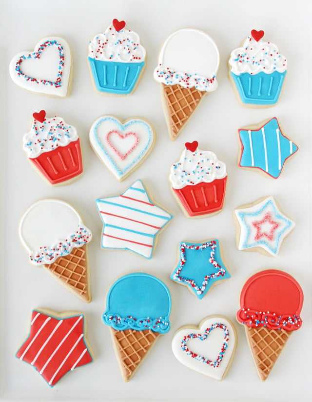 4th of July Decorated Cookies - GloriousTreats.com