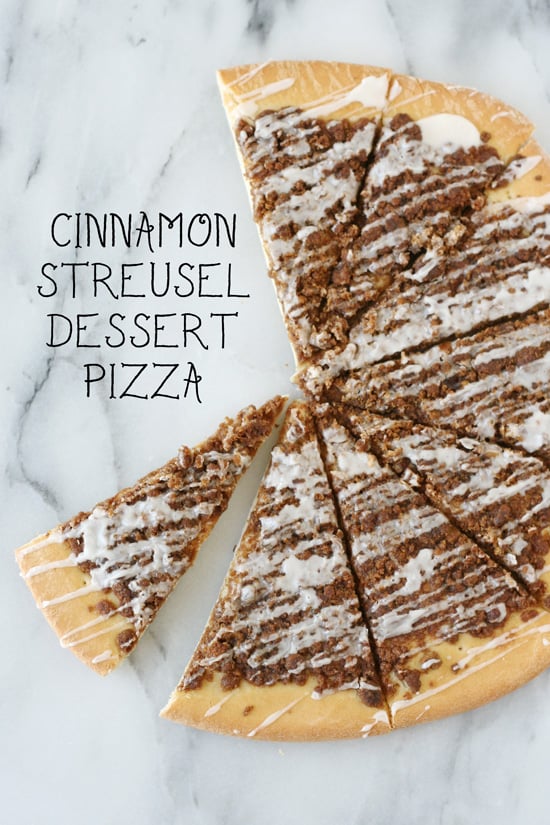 Cinnamon Streusel Dessert Pizza - So easy and everyone loves it!! 