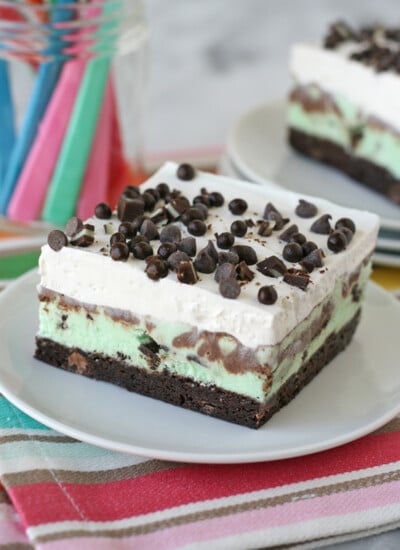 Mint Chip Brownie Ice Cream Squares - Simply INCREDIBLE!!