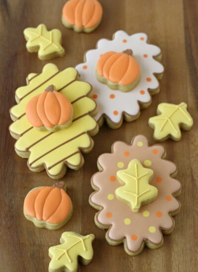 Fall Decorated Cookies with recipe and tutorial