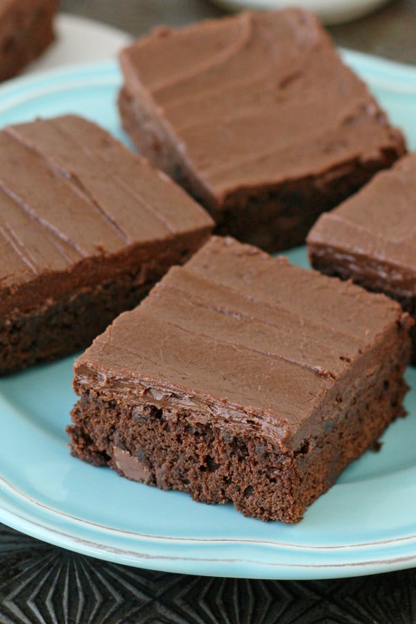 Rich, fudgy and oh so amazing!! Frosted Fudge Brownies