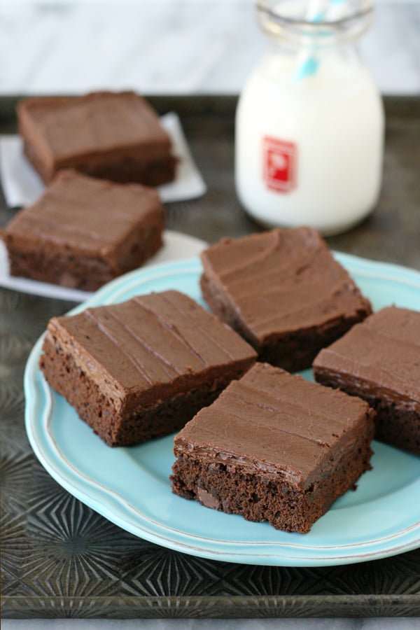 Rich and delicious!! Frosted Fudge Brownies