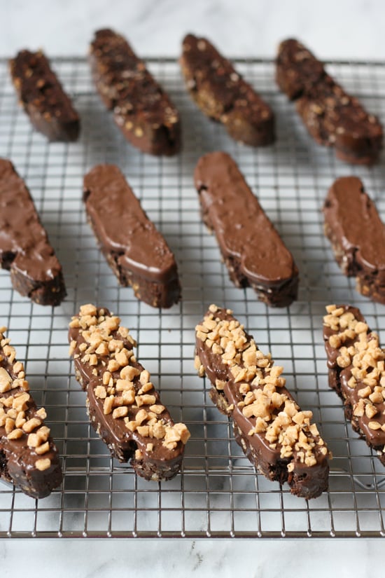 Double Chocolate Biscotti - Rich and flavorful with the perfect amount of crunch! So delicious with coffee or hot cocoa! 