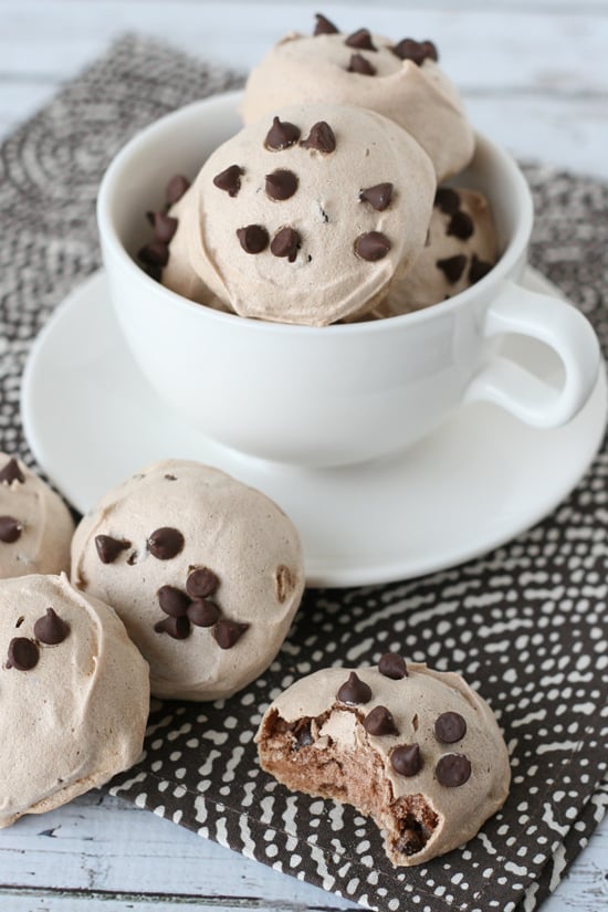 Light, crisp, sweet and delicious Mocha Meringue Cookies!