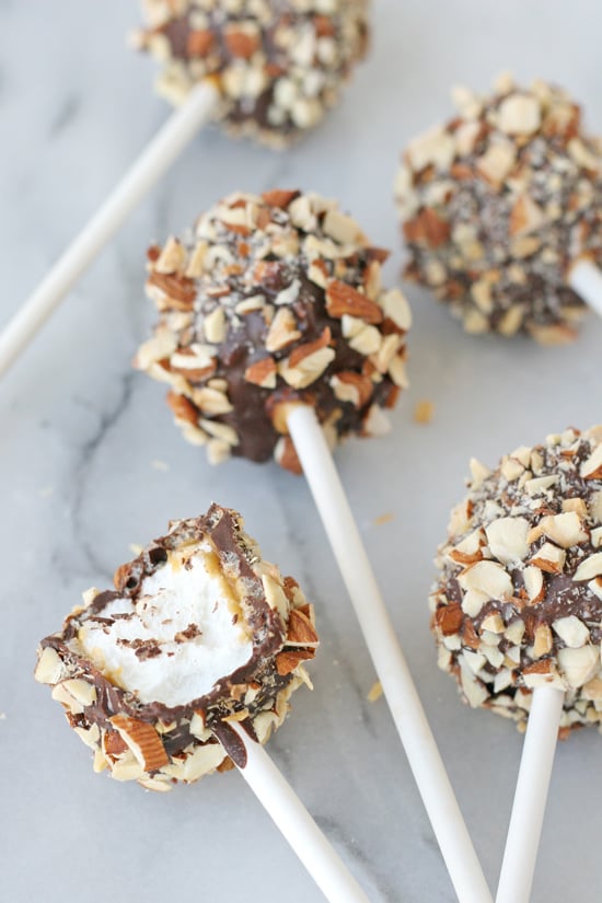 Caramel Krispie Marshmallow Pops 