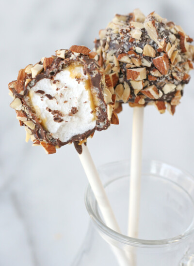 Caramel Nut Marshmallow Pops - Transform simple ingredients into an INCREDIBLE treat!