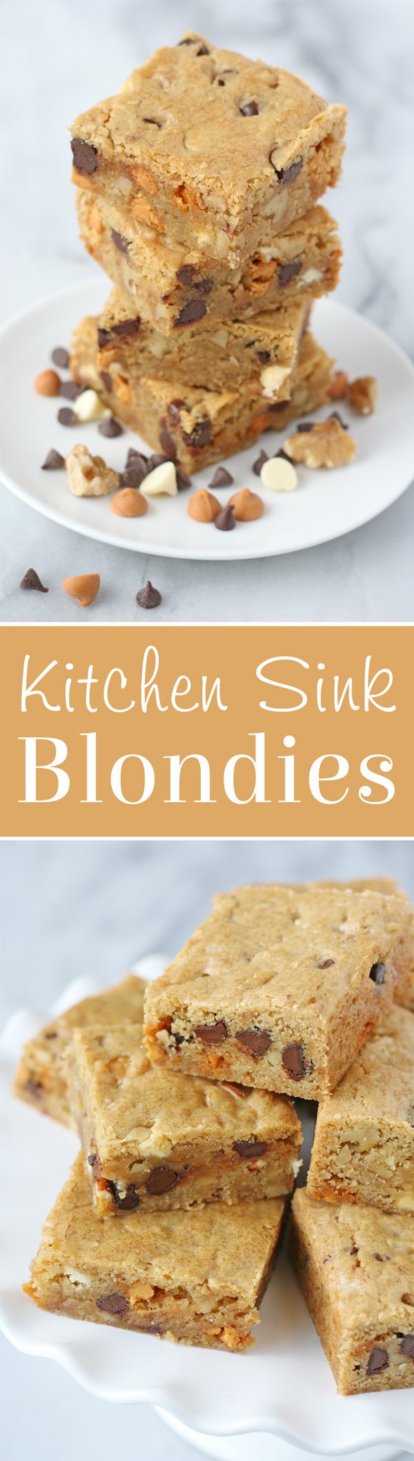 Simply the BEST Blondie recipe! Add in mix-ins of your choice! 