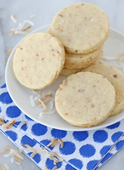 These Coconut Cutout Cookies are delicious as is, but are the perfect canvas for decorating too!