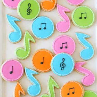 Music Note Decorated Cookies