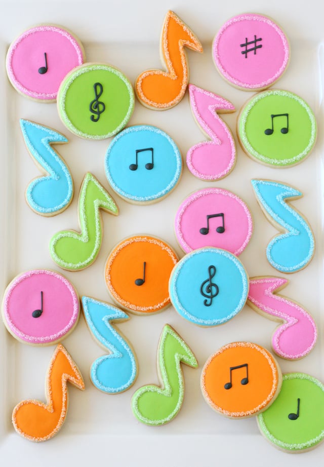 Music Note Decorated Cookies