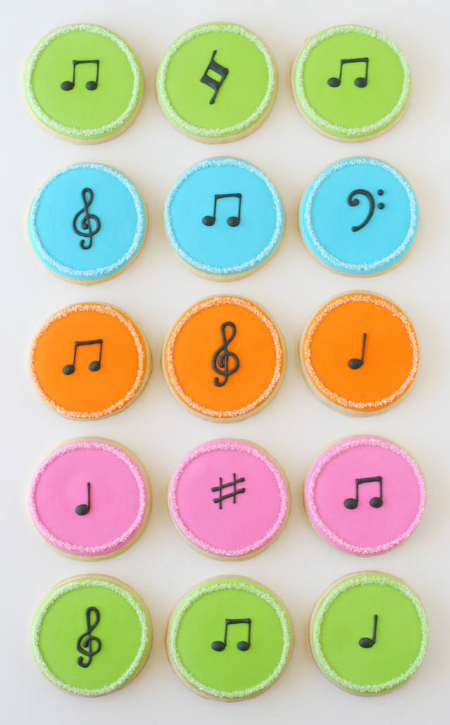 Music Note Decorated Cookies