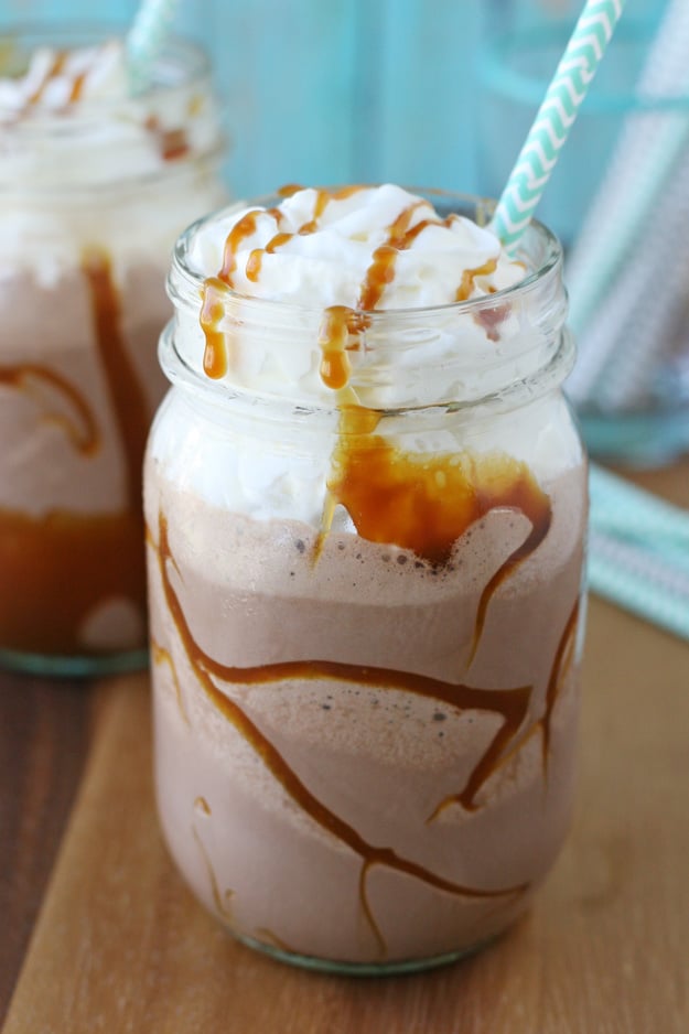 Caramel Mocha Milkshakes... a cool and decadent treat!  