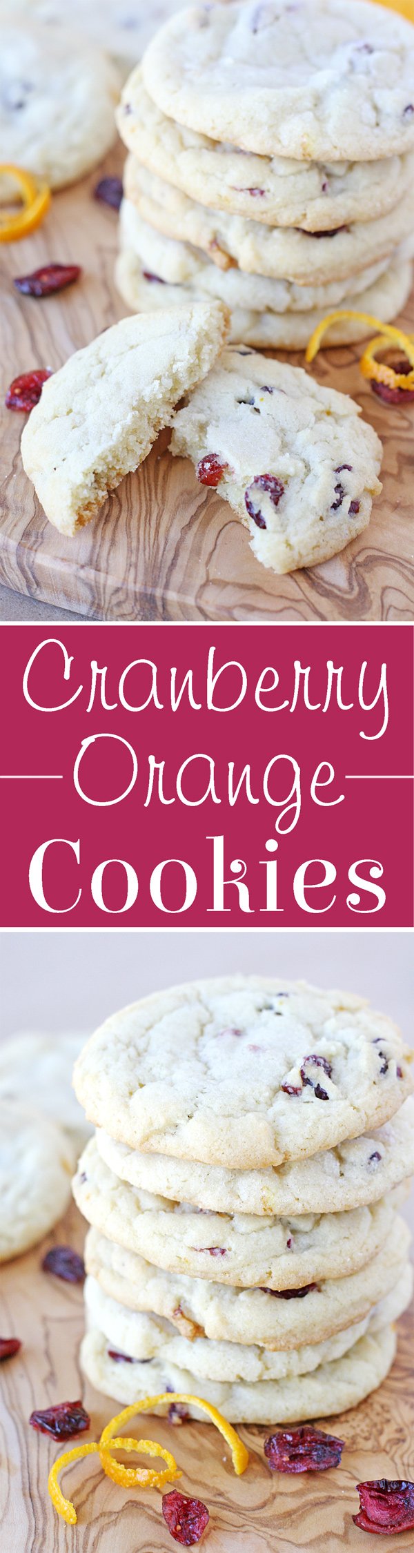 Cranberry Orange Cookies Recipe - Perfect for holiday gifts and cookie exchanges! 