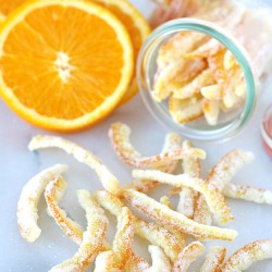 This Candied Orange Peel is sweet, flavorful and perfect for adding to muffins, cookies and cakes.