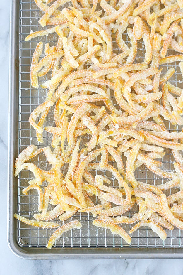 This Candied Orange Peel is sweet, crisp, flavorful and perfect for adding to muffins, cookies and cakes. 