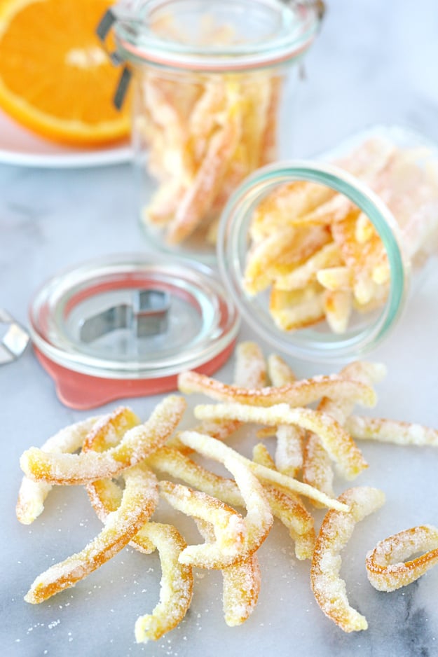 This Candied Orange Peel is sweet, flavorful and perfect for adding to muffins, cookies and cakes. 