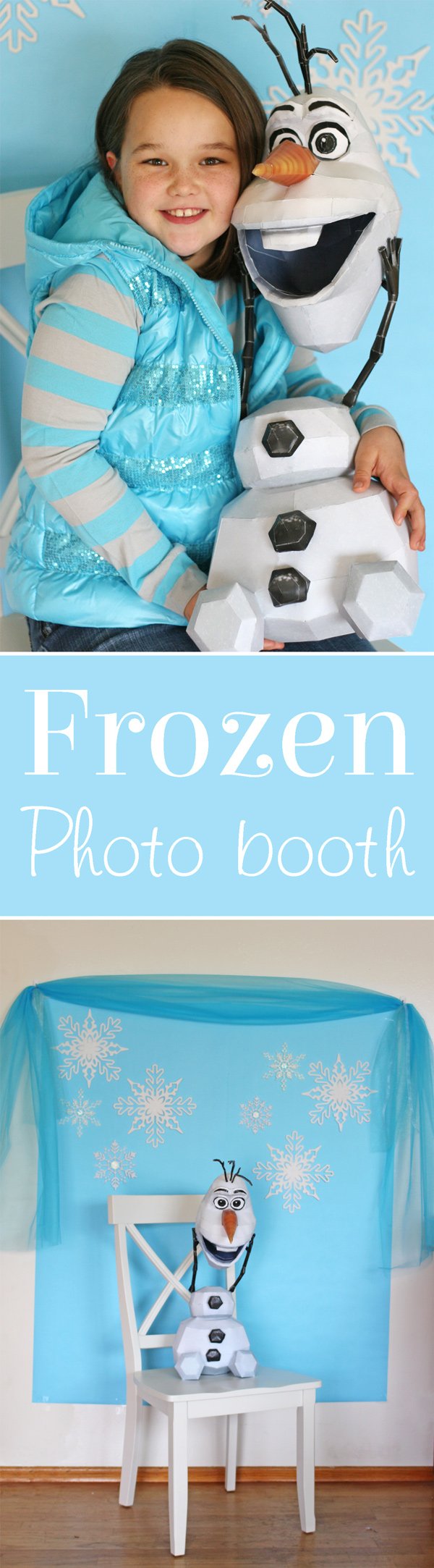 Photo backdrop ideas for a Frozen birthday party.  Perfect for any winter or Christmas theme too!  