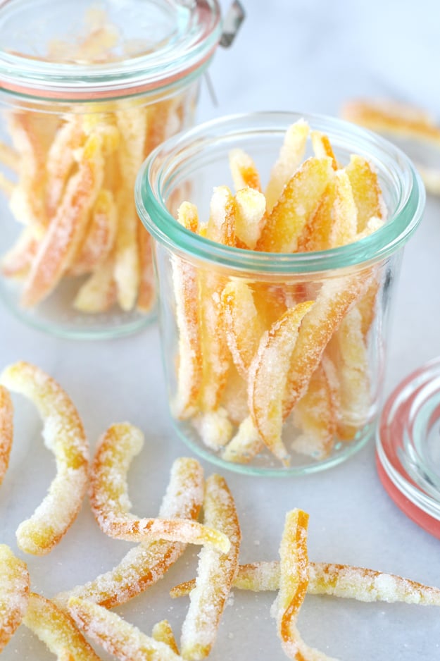 This Candied Orange Peel is sweet, flavorful and perfect for adding to muffins, cookies and cakes. 