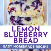 lemon blueberry bread HOMEMADE RECIPE 2 IMAGE COLLAGE