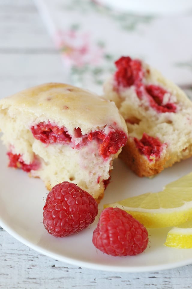 Sweet, tart and simply delicious Raspberry Lemon Muffin Recipe! 