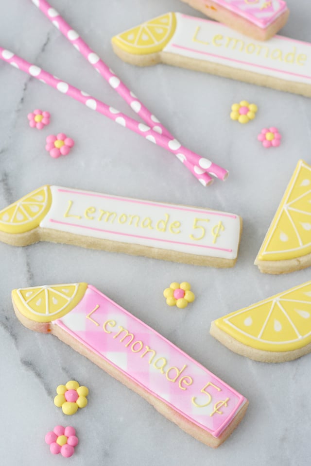 These adorable Lemonade Cookie Sticks are perfect for a lemonade stand or lemon themed party! 