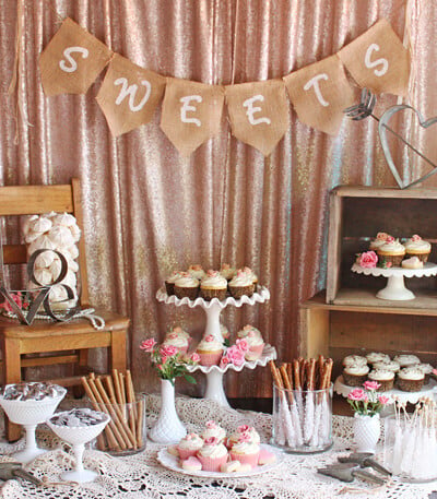 LOVE THIS!! Beautifully rustic and romantic VINTAGE WEDDING DESSERT TABLE!