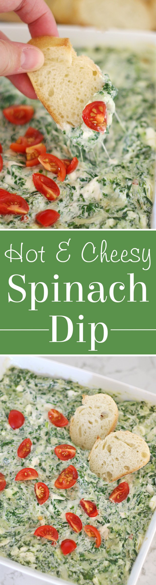 Warm, cheesy and delicious SPINACH DIP! 