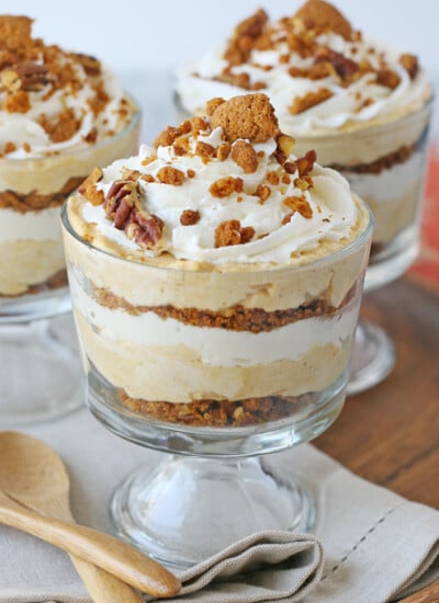 Creamy, flavorful and delicious PUMPKIN CHEESECAKE TRIFLE recipe!
