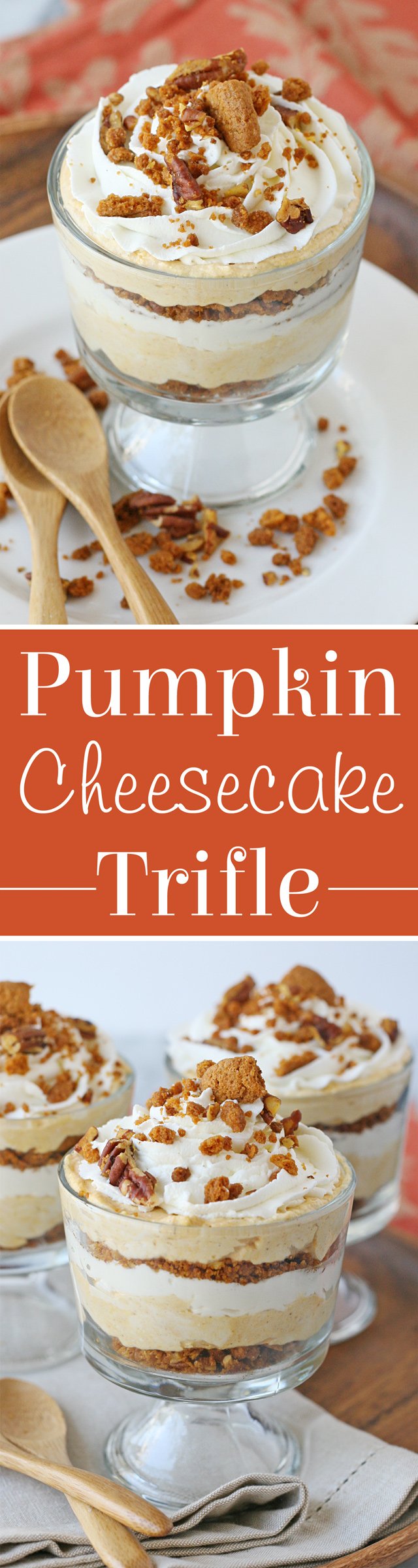 Creamy, flavorful and delicious PUMPKIN CHEESECAKE TRIFLE recipe! 