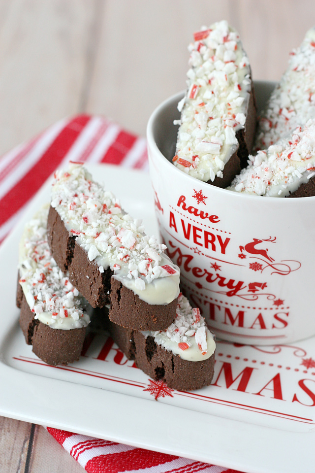 Deliciously festive CHOCOLATE PEPPERMINT BISCOTTI