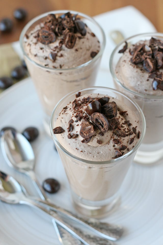 Delicious homemade CHOCOLATE MOCHA MOUSSE! Creamy, fluffy, perfection! 