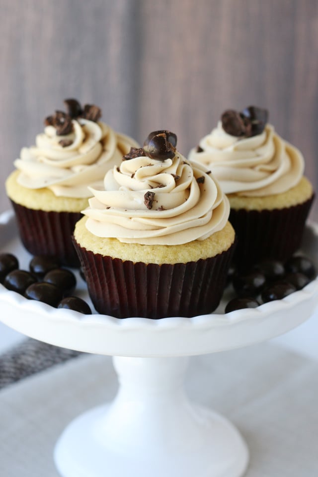 The best Vanilla Cupcakes with Coffee Buttercream! 