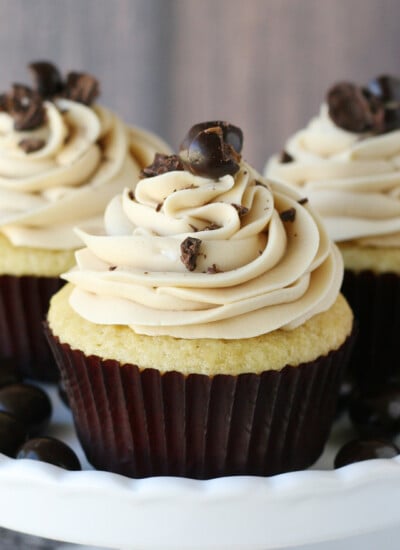 PERFECT Vanilla Cupcakes with Coffee Buttercream