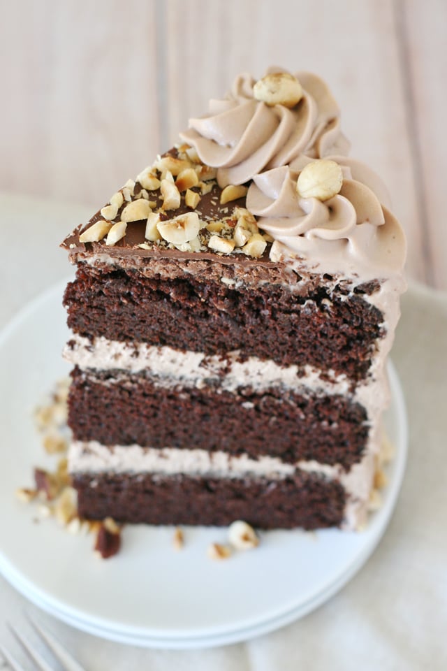 Chocolate Cake with Whipped Nutella Frosting