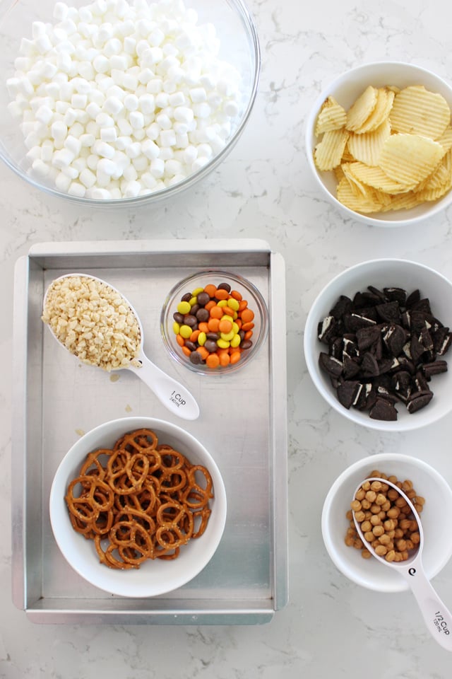 Rice Krispies Treats filled with all kinds of delicious snacks! 