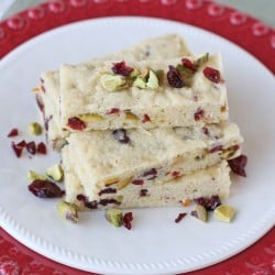 Cranberry Pistachio Cookie Bars Recipe