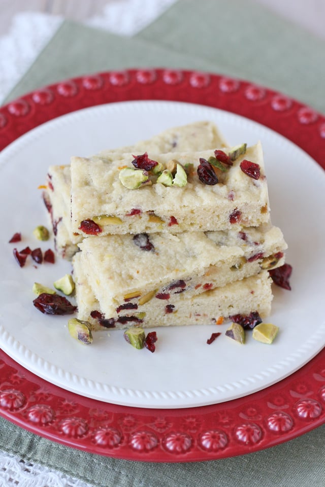 Cranberry Pistachio Cookie Bars Recipe