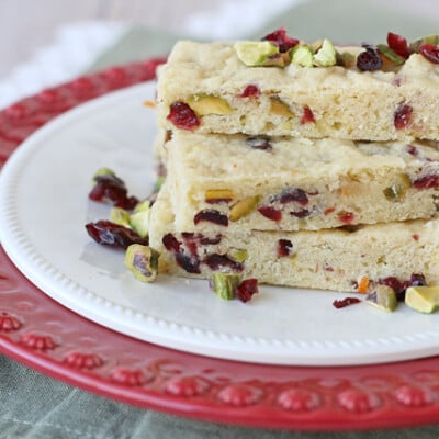 Cranberry Pistachio Sugar Cookie Bars