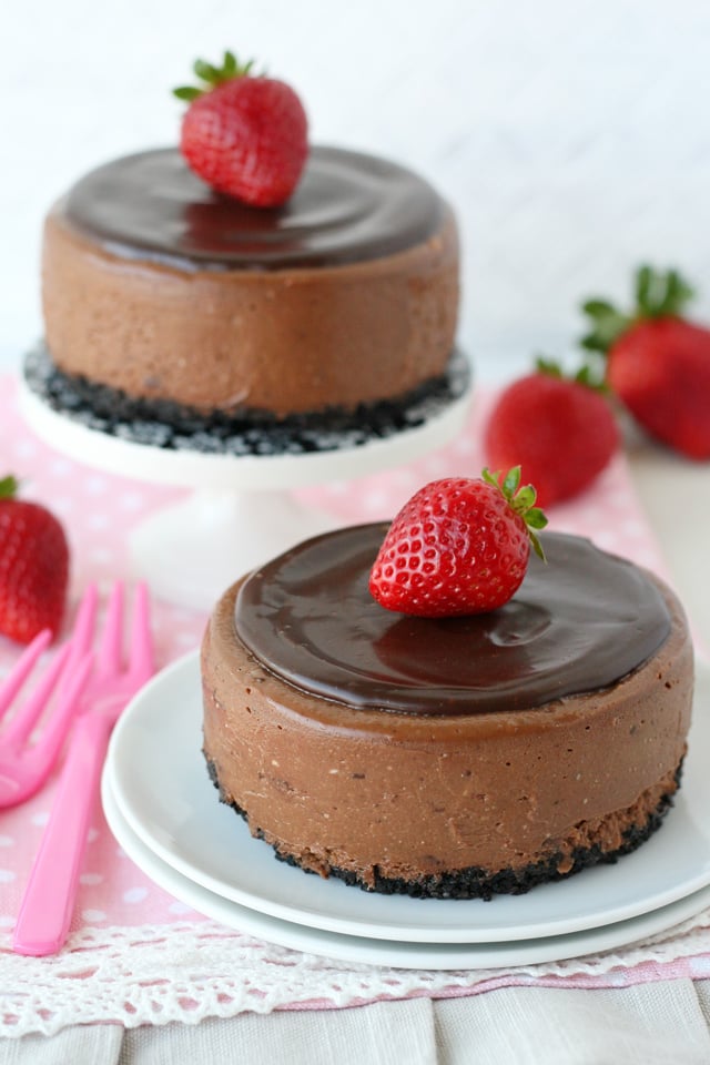 Chocolate Cheesecake for Two - Glorious Treats