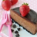 So rich and creamy! CHOCOLATE CHEESECAKE for two!